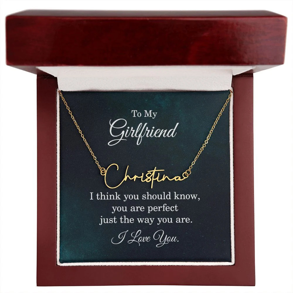 You Should Know Personalized Gold Tone Name Necklace Custom Name Gift Luxury Box